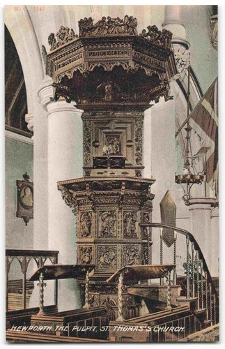 Newport church pulpit isle - newport, of