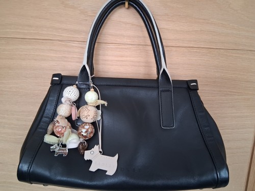Radley black leather top - black,