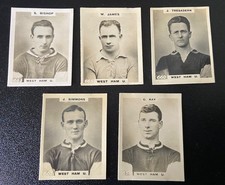 5 West Ham Pinnace Cards  -