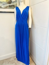 Alexon Long Maxi Stretchy Jersey Grecian Style  Crossover Elegant Dress Size 14