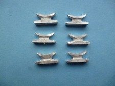 Model Boat White Metal Anvil Cleats AM 08 x6 Pcs. Like Robbe Graupner Aeronaut.