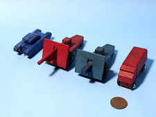 4 x Vintage COLD WAR era Wood