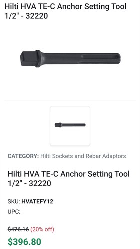 400 hilti system 32220 anchor - 400$,