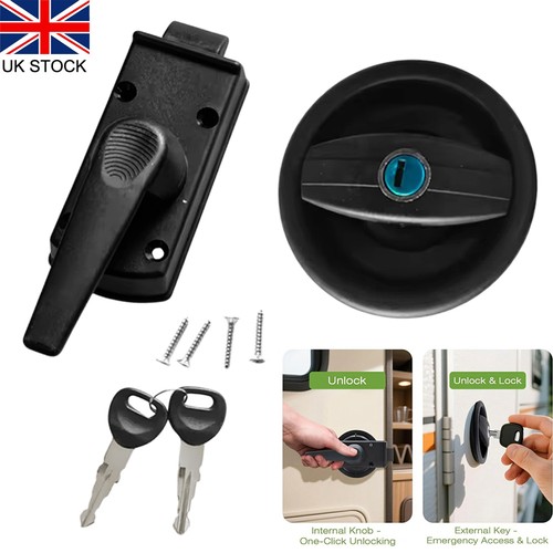 Round caravan door lock - round,