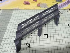 Z Gauge 45 deg Double Track Iron Girder Bridge Model Railway Layout 1:220 Scale
