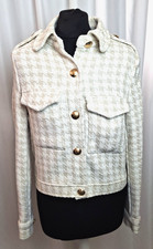 Ladies Dogtooth Button Up