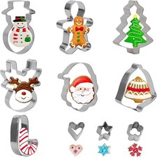 Christmas Cookie Cutter Set,10Pack Christmas Biscuit Cutters Christmas Tree