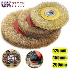 5/ 6/ 8" Inch Polishing Wire Brush Wheel For Bench Grinder With Reducers Adaptor