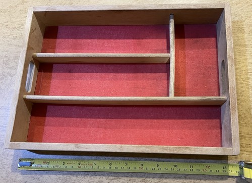 Vintage wooden cutlery - wooden, tray