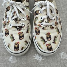 Vans Pineapple skulls Print men’s Women’s Trainers Size UK 4 Lace Up Shoes Pumps