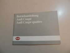 02.1985 Audi B2 Coupe/Quattro (136 hp) operating instructions logbook