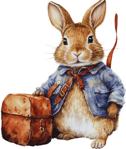 Watercolour flopsy peter - flopsy,