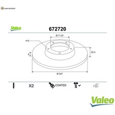 2x BRAKE DISCS 672720 FOR
