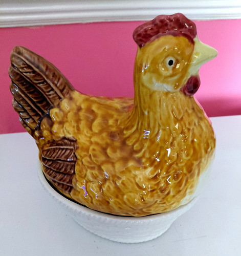 Vintage chicken egg holders - chicken,