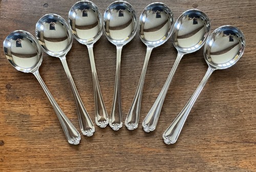 Silver plated soup - silver, spoons