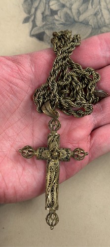 Large antique gold brass - large,