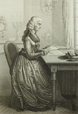 LEGUAY (*1822) after LACAUCHIE (19th century), portrait of Madame Roland (1754-1793), Ra