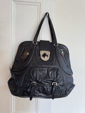 Alexander McQueen Black Leather Novak Handbag - designed by Lee McQueen