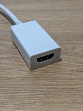 White HDMI to Mini DisplayPort Leaded Adapter Monitor Port Converter DP Adaptor