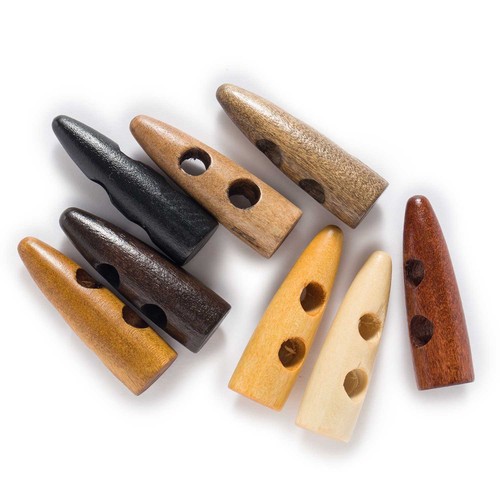 10pcs horn wooden - , toggle