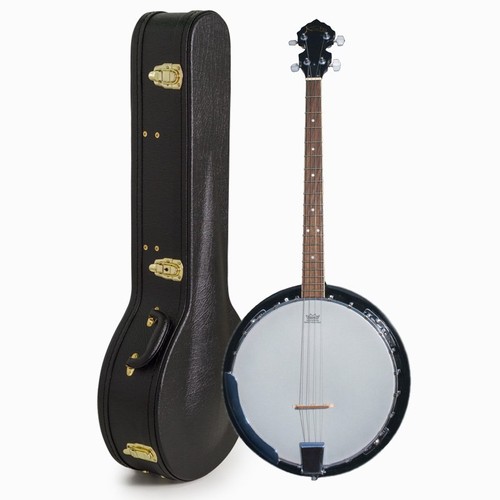 Banjo with black - case,, 4