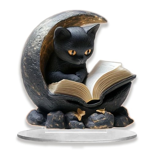 Acrylic black cat ornaments - acrylic,