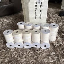 Prestige Till Roll 2-Ply 76mmx76mm (Pack of 20) WHITE NCR cash register ROLLS