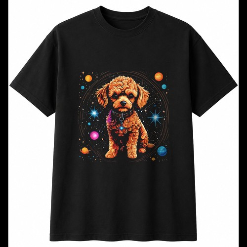 Toy poodle under - poodle, stars