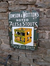ALES & STOUT ENAMEL SIGN ALE