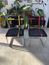 Two Vintage Marcel Breuer style Bauhaus Inspired chairs in Danish Cord