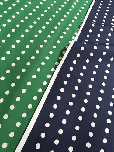 Navy and green spotty - and,