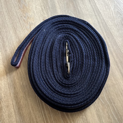Navy burgundy lunge rein line - navy/burgundy,