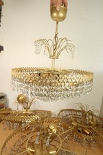 FOUR Large Mid Century Brass