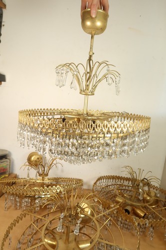 Four large mid century brass - four,