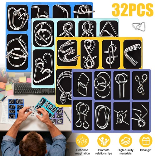 Metal brain teaser puzzles - teaser,
