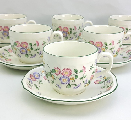 Poole pottery daisy 6x tea - pottery,