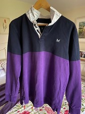 Crew Clothing Blue Purple Men's Rugby Shirt Large never worn