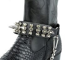 Spike Boot Strap Silver Chains