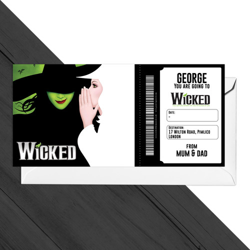 Wicked musical theatre ticket - wicked,