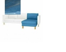 Ikea Karlstad Chaise Longue Add-on Cover - Korndal Blue 201.238.06