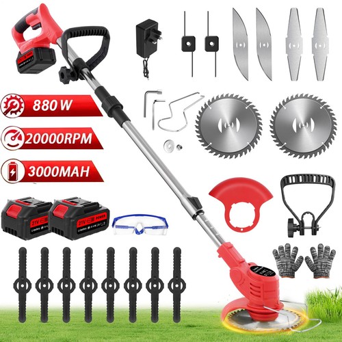 2battery 21v cordless strimmer - cordless,
