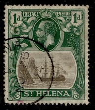 ST. HELENA GV SG98a, 1d grey &