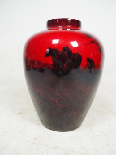 Rare royal doulton flambe vase - royal,