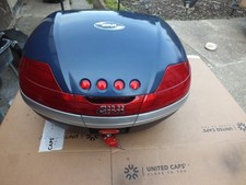Givi V46 top box in blue good condition supplied with 2 keys clean inside