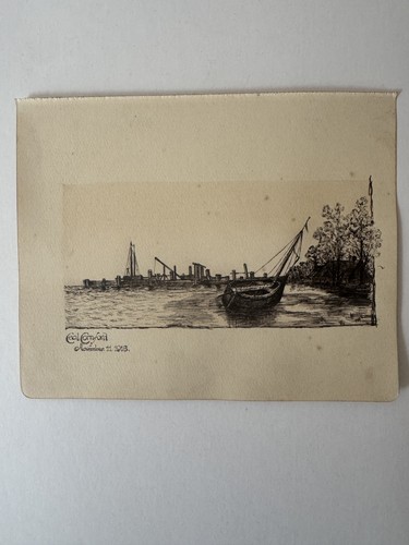 Original antique signed - original,