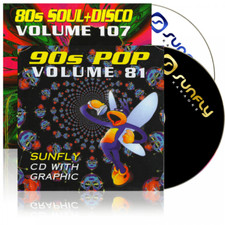 2 x Karaoke CD+G Discs SF081 and SF107 Sunfly Hits 29 CDG Tracks 80s 90s Music