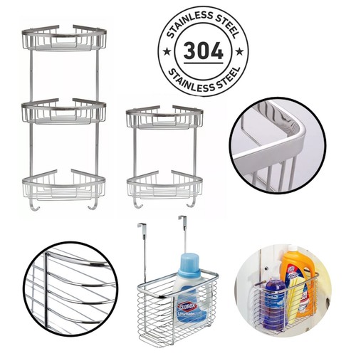 Stainless steel shower caddy - stainless,