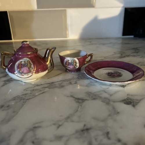 Tiny miniature porcelain tea - tiny,