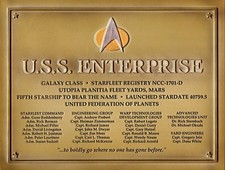 Star Trek eaglemoss - USS Enterprise NCC-1701-D Dedication Plaque