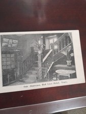 Old Postcard Oak Staircase, Red Lion Hotel Truro